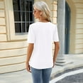 thumbnail image 6 of Zoeecloth Women's Summer T-Shirts Tees Casual Short Sleeve T-Shirts Neck Top Solid Color Loose T-Shirt Woman S-XXL, 6 of 8