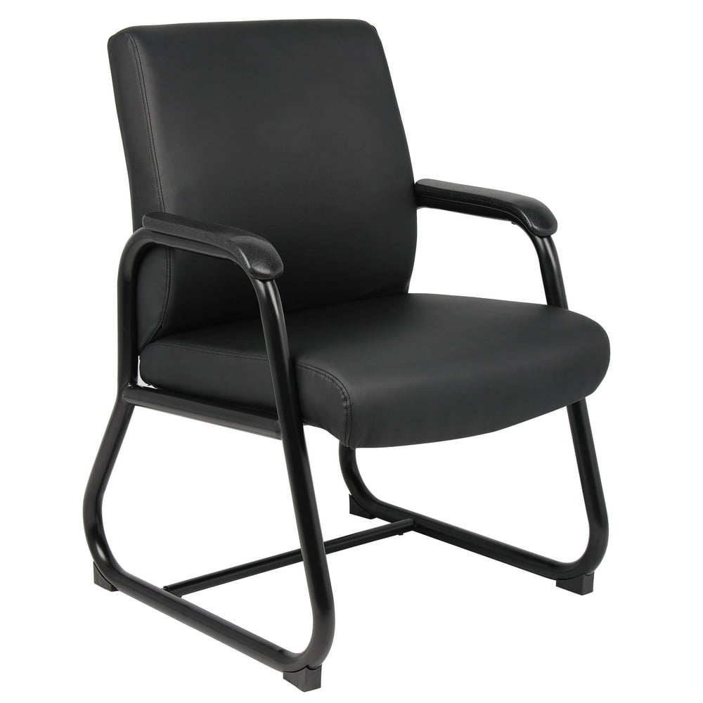 Boss Office Products Black Executive Guest Reception Waiting Room Chair