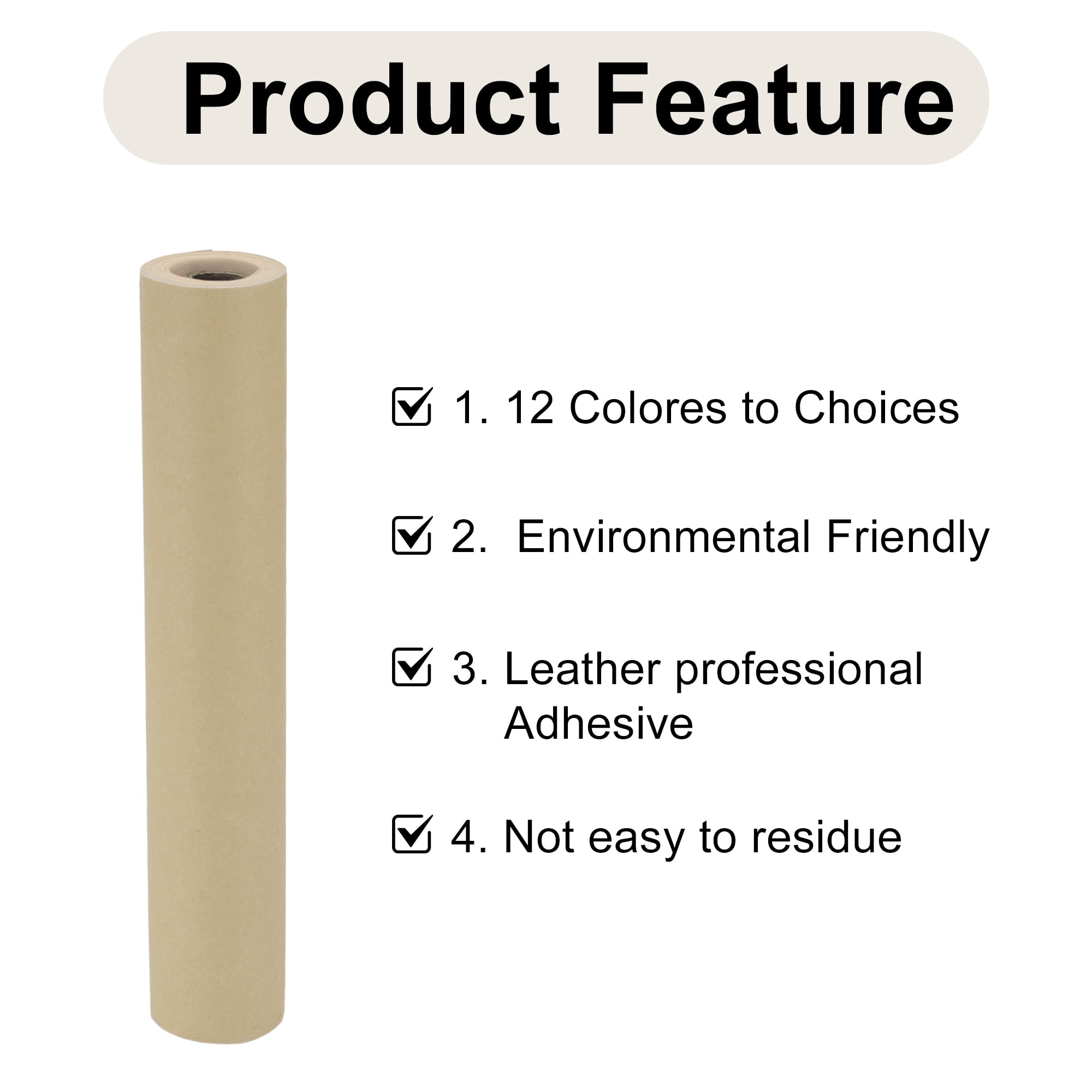 Unique Bargains Leather Repair Patch Tape, Self Adhesive Leather Repair for Furniture Couch Sofa Car Seats Office Chair Milky-white 118.11"x15.75"