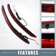 thumbnail image 3 of 1 Pair Rear Bumper Reflector Fog Brake Tail Turn Signal Light Red Yellow LED for Hyundai Elantra 17-20, 3 of 6