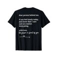 thumbnail image 1 of Camiseta "Querida Persona Detrás de Mí, Tú Importas" | Camiseta gráfica inspiradora con mensaje positivo | Camiseta informal de manga corta 100 % algodón | Ropa para concienciar sobre la bondad y la s, 1 of 7