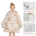 thumbnail image 6 of Shibainu and Love Blanket Hoodies for Kids 6-13YR Oversize Wearable Blanket Hoodies for Boys Girls Teens, 6 of 7