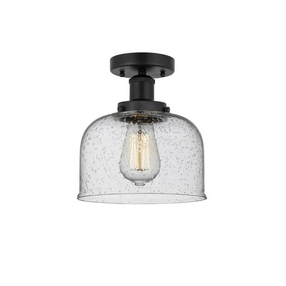 Innovations Lighting - Bell - 1 Light Semi-Flush Mount In Industrial Style-8.25