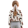 thumbnail image 4 of Xoenoiee Christmas Dachshund Hat Print Girls Cropped Long Sleeve Fleece Pullover Sweatshirts Xmas Winter Fall Clothes for Sport School Vacation, 5-6 Years, 4 of 7
