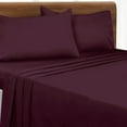 thumbnail image 4 of BELIZZI HOME Queen Sheet Set - Double Brushed Microfiber Bedding Set Queen, 4 Piece Deep Pocket Queen Sheet - Ultra Soft, Easy-Fit, Wrinkle Free, Quick Dry, Easy Care Queen Sheets - Burgundy, 4 of 5