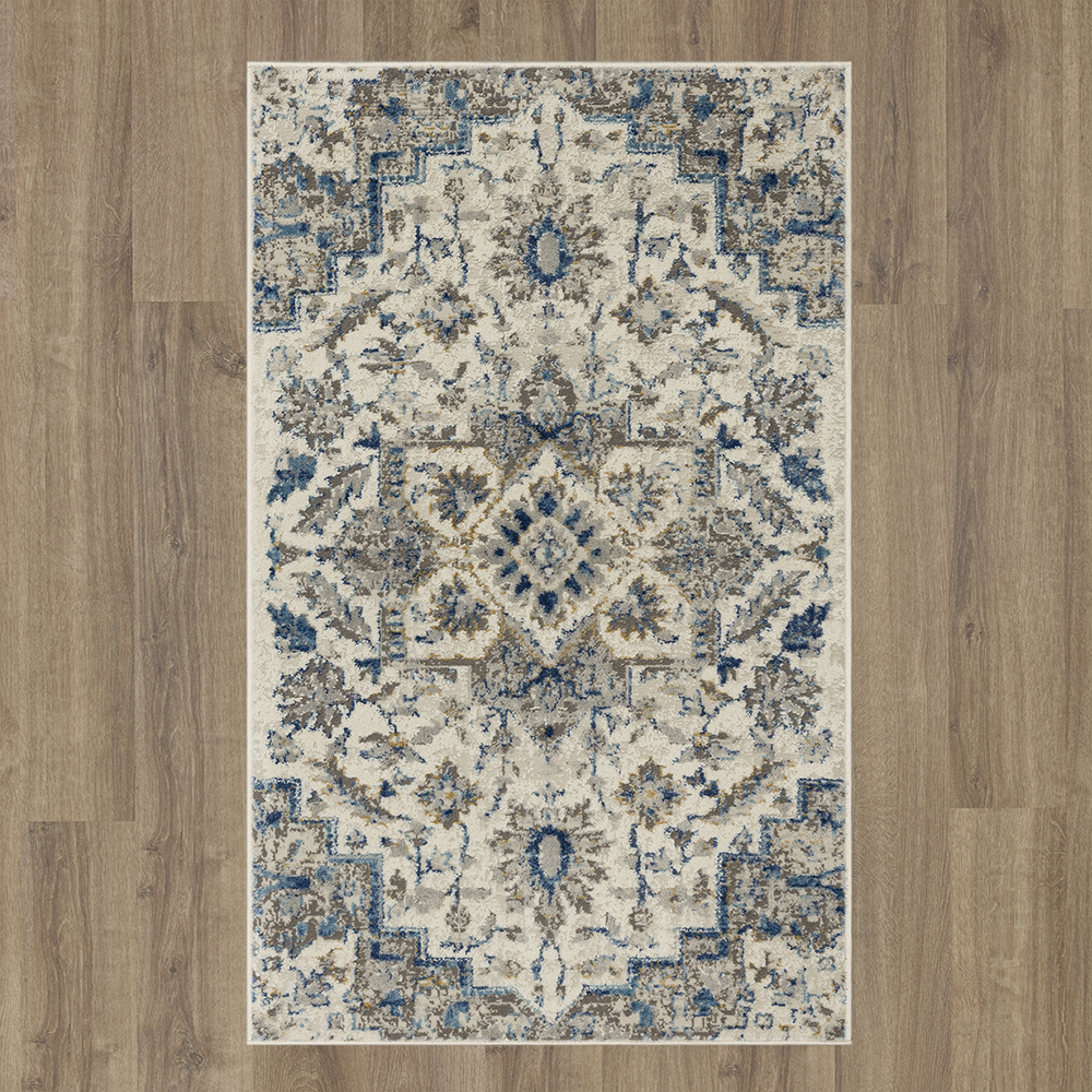 Mohawk Home Priam Indoor Woven Area Rug, Blue, 3'11" x 6'