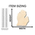 thumbnail image 2 of Unfinished Wood Michigan Lower Peninsula Shape - Craft - up to 46" DIY 46" / 3/4", 2 of 3