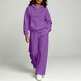 thumbnail image 4 of 2 Piece Sweat Suits Set for Women with Long Sleeve Hoodie and Sweatpant Sets for Daily Wear, 4 of 8