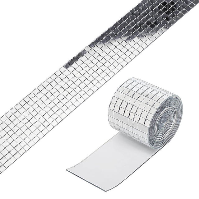 Silver Mirror Tiles Sticker,3PCS Mirror Mosaic Tiles Mirror Mosaics Sheets Mirror Tiles Sticker Built for the Future