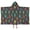 Robot and Dogs, variant on Robot and Dogs Black Pattern Teens Hooded Bath Towel Wrap for Ages 3 To 12,Quick Dry Lightweight Soft Microfiber Bath Beach Pool,60"x35"