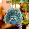 thumbnail image 4 of Hariumiu Peacock Christmas Tree Ornaments Cartoon Peacock Acrylic Hanging Decorations for Xmas Tree Car Holiday Decor, 4 of 7