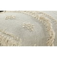 thumbnail image 5 of LR Home Analia 47" Upholstered Accent Bench, Cream/Gray Stripes with Fringe, 16"D x 18"H x 47"W, 5 of 12