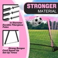 thumbnail image 3 of RUNBOW 9x5 ft Portable Kids Soccer Goal for Backyard Adult Junior Large Practice Soccer Net with Carry Bag (9x5FT, 2 Pack, Pink), 3 of 6