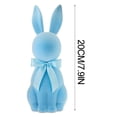 thumbnail image 2 of Artificial Flocked Easter Bunny Figurine - Easter Rabbit Statue with Satin Bow | Decorative Tabletop Accents for Spring & Holiday Celebrations, 2 of 6
