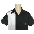 thumbnail image 4 of Black Men Shirts Solid Color Vintage Style Casual Tops, 4 of 6