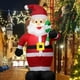 thumbnail image 2 of Muleta de decoración navideña, juguete inflable de Papá Noel con luces LED, modelo inflable para exteriores, adorno para fiesta y decoración de jardín, 1,2 M, 2 of 5