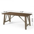 thumbnail image 7 of Noble House Wiers Farmhouse Dining Table with Manufactured Wood Top, Antique Brown, 71 x 35.5 x 29.5 Inches, 7 of 7