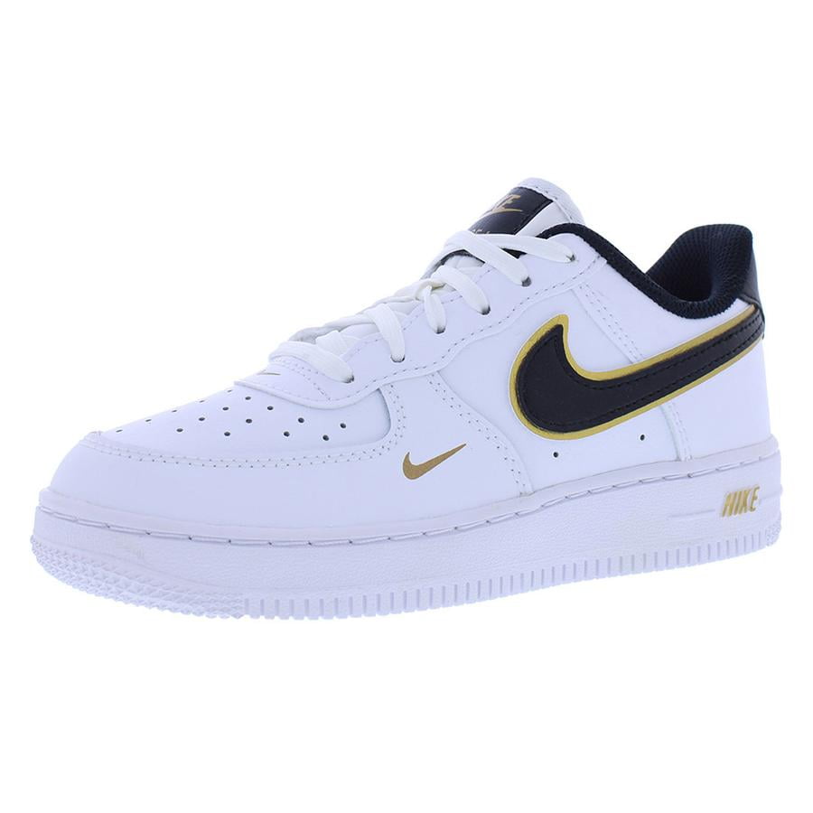 nike air force 1 low black white metallic gold