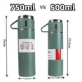 thumbnail image 4 of Set de regalo de acero inoxidable de 750ml, botella termo de estilo empresarial para oficina, termo con aislamiento térmico de agua caliente para exteriores, termo para pareja Cu-AM, 4 of 4