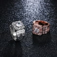 thumbnail image 5 of VOLALO Mens Titanium Ring Wedding Band Cubic Zirconia Domineering Men'S Wedding Wide Ring With White Gift Box, 5 of 8