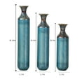 thumbnail image 6 of Hearthora 3-Piece Modern Droplet Floor Vase Set, Aqua Blue Ombre Metal Decorative Vases, 20.4", 24.4" & 28.3" Heights, 6 of 6