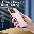 thumbnail image 4 of Allytechgroup Rugged Case for Apple iPhone 16 Pro Max, Hybrid TPU PC Back Cover Drop Proof Anti-Scratch Bumper Camera Lens Protective Phone Case Cover for Apple iPhone 16 Pro Max, Pink+Rose, 4 of 6