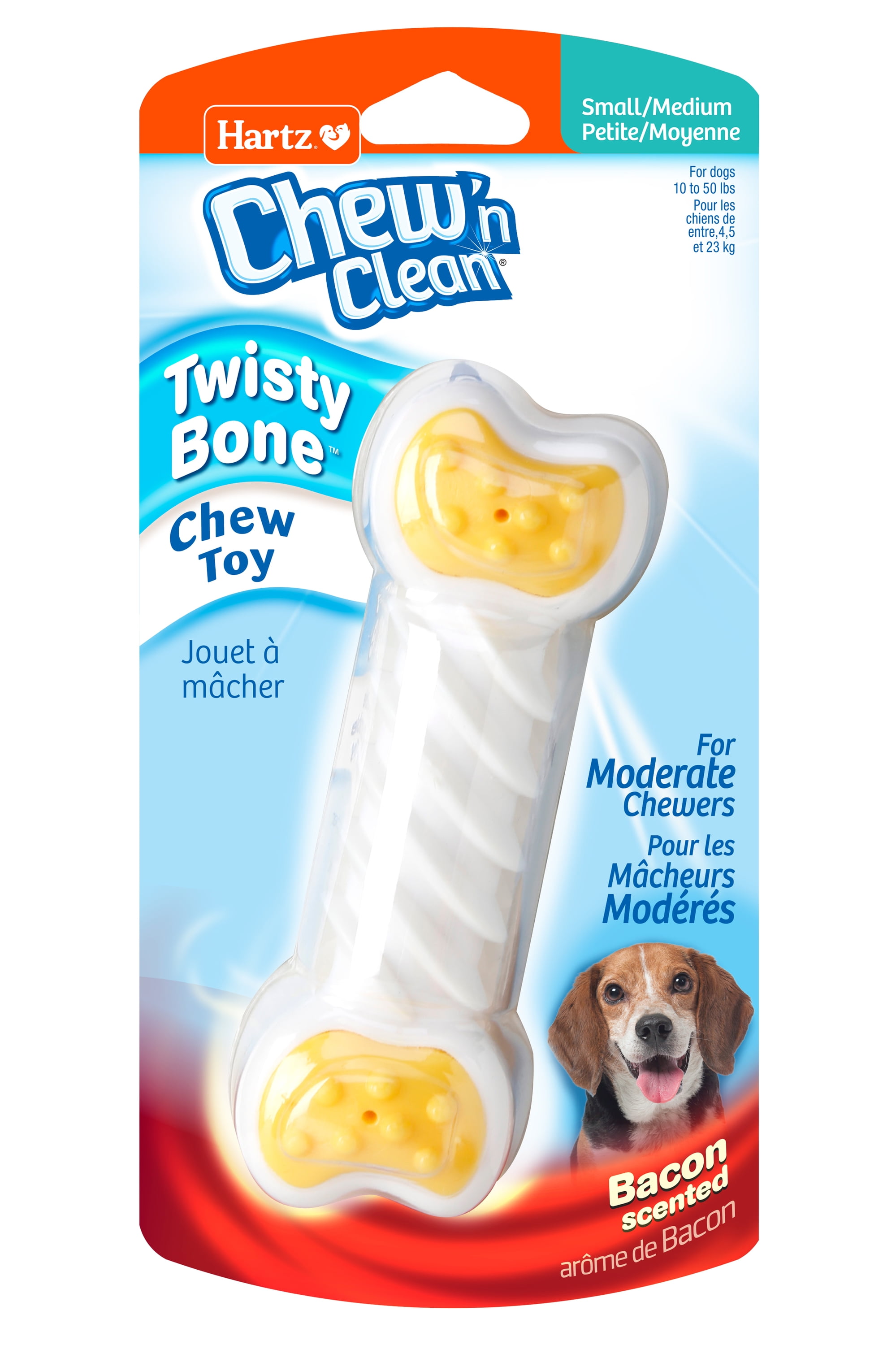 Hartz Chew n Clean Twisty Bone Dog Toy, Small/Medium