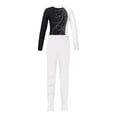 thumbnail image 3 of vastwit Kids Girls Gymnastics Ballet Dance Leotard Long Sleeve Dancewear Bodysuit Skating Jumpsuit White-A 14, 3 of 5
