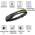thumbnail image 2 of Lámpara De Cabeza Led Cob Recargable Con Sensor Luz Blanca, 2 of 7