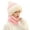 Pink, variant on Eosunjian Women Winter Hat with Integrated Scarf Cold-proof Front Cover Thick Plush Warm Full Protection Outdoor Cycling Travel Cold Weather Cap Camel