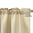 4 Panels Curtains, Solid Color Simple Rod Pocket Light Filtering
