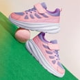 thumbnail image 4 of vibdiv Girls Shoes Kids Sneakers Lightweight Breathable Strap Athletic Running Shoes Pink Purple Toddler Size 7, 4 of 9