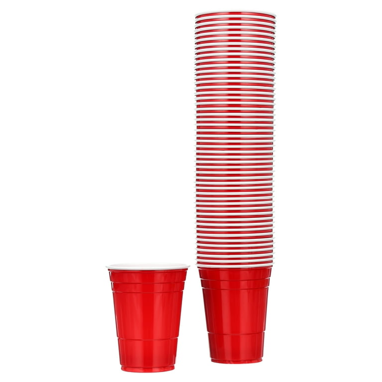 (3 pack) Solo Party Disposable Plastic Cups, 16 oz, Red, 50 Count