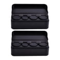 thumbnail image 1 of SHISUYAN 2Pcs Box Loose Change Storage Coin Case Money Bank Holder (Black), 1 of 8
