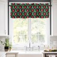 thumbnail image 5 of Christmas Tree Valances for Windows Red Butterflies Winter Retro Texture Rod Pocket Curtain Valance Window Treatment Short Curtains for Kitchen Living Room, 60"x14", 5 of 5