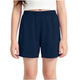 thumbnail image 2 of JOANKDMI Girls' Casual School Uniform Shorts Flat Front Pull On Short Pants Stretchy Basic Activewear for Gym Workout Everyday Comfort Summer Lounge Playwear, 2 of 7
