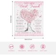 thumbnail image 3 of Friend Blanket, Friend Gifts for Bestie BFF Women, Friendship Unique Gifts, Soft Women Throw Blanket Gifts for Birthday Graduation Christmas Wedding, Warm Flannel to My Best Friend Blankets 50x60, 3 of 6