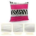 thumbnail image 4 of BCIIG Zebra Print Decorative Throw Pillow Cover Cushion for Home Couch Living Room Bed Sofa - Short Plush Material Invisible Zipper Closure 1PC 18x18in, 4 of 5