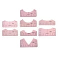 thumbnail image 1 of jifeng 8 Pieces T Shirt Ruler Guide Alignment Tool Making Tools Calibration Ruler Front Pink, 1 of 9