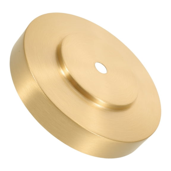 LOLIPPYY Golden Round Lamp Holder Base with Smooth Edges, Versatile Design for Table Lamps and Lighting Fixtures