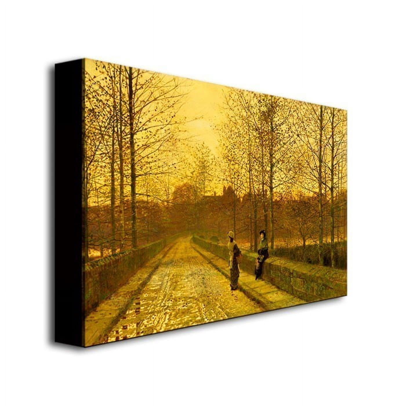 Trademark Fine Art "In the Golden Gloaming" Canvas Art by John Atkinson Grimshaw