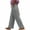 Gray, variant on Oksale Fall Pants for Women Dressy Lace Patchwork Side Casual Pants with Pockets Elastic Drawstring High Waisted Vacation Outfits Purple M
