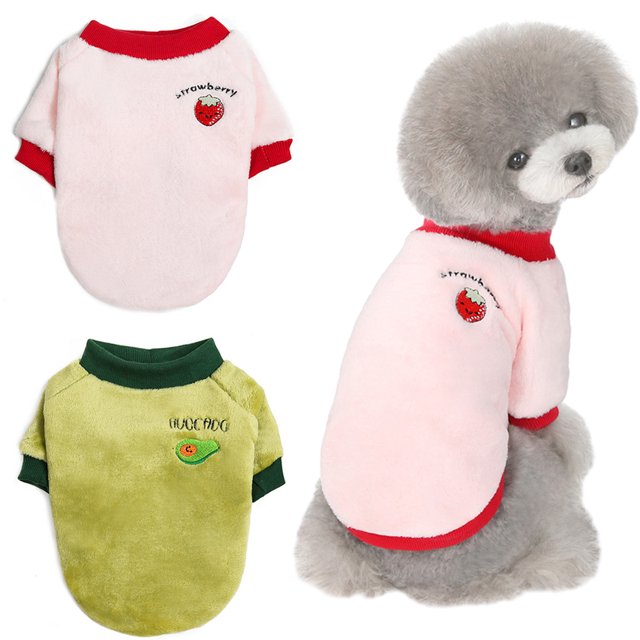 Paquete de 2 suéteres para perros, ropa para perros, abrigo para perros, chaqueta para perros pequeños o medianos, niño o niña (rosa + verde)