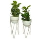 thumbnail image 1 of Macetas Blancas Con Bases Metal Doradas Modernas Minimalistas Macetas y Maceteros Estilo moderno elegante y minimalista, 1 of 4