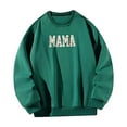 thumbnail image 4 of Sudadera con cuello redondo para mujer, suéteres estéticos de invierno con cuello redondo para vacaciones Verde, 4 of 7