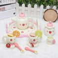 thumbnail image 1 of Wooden Tea Set Kitchen Tea Ware Teapot Tea Cup Toys Children Pretend Play Afternoon Tea Game Toys Gifts For Girls, 1 of 7
