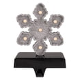 thumbnail image 2 of Northlight LED Lighted Glittered Snowflake Christmas Stocking Holder - 6.5" - Silver, 2 of 4