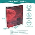 thumbnail image 5 of WOBOGO Red Moon File Folders Extra Large Capacity to Hold 200 Sheets of Documents Hard Shell Ring Binder for School Home Office, 5 of 10