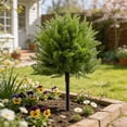 thumbnail image 2 of Bxaolu 15.8" Artificial Topiary Trees with Ground Spike, Set of 2 Norfolk Pine Topiary, UV Resistant Shrubs Plants Fake Cedar Tree Bushes for Outdoor Front Porch Garden Décor, 2 of 9