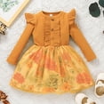 thumbnail image 2 of LWNYDPLSD Maxi Dress Evening Dress Dresses for Wedding Guest Long Sleeve Velvet Dress Little Girls Clothes Girl Clothes Size 6 Clothes for 1 Year Old, Yellow 2-3 Years, 2 of 7